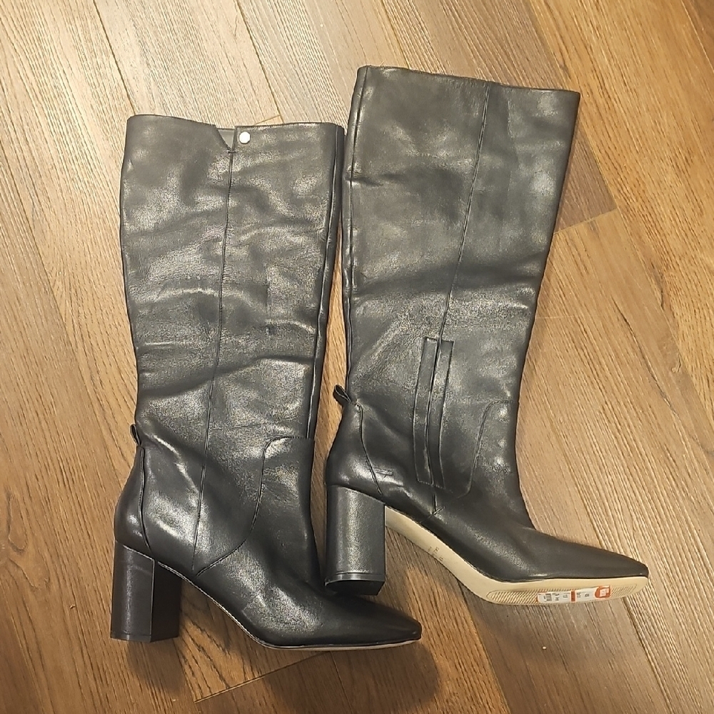 Cole Haan Leather Knee High Boots - Picture 1 of 4
